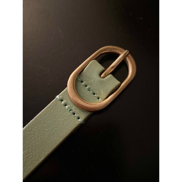 JCREW Skinny Light Green Leather Belt Womens sz S - Picture 4 of 11
